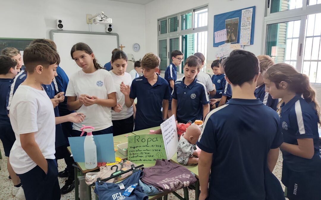 ACTIVIDAD DE 6º PRIMARIA DE MATEMÁTICAS. TRABAJO EN GRUPO DE UN ROLEPLAYING DE COMERCIO PARA PRACTICAR AUMENTOS Y DESCUENTOS DE PORCENTAJES.