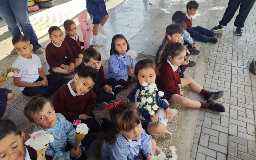 Ofrenda floral a la Virgen en el mes de mayo
